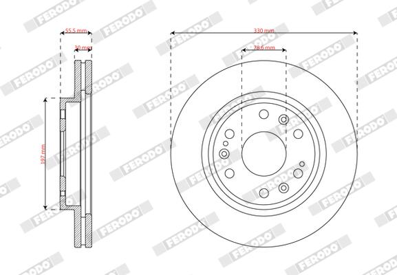 Remschijf Ferodo DDF3195-1