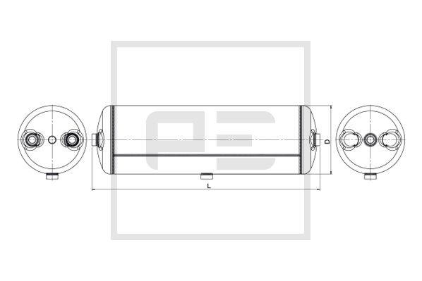 Luchtreservoir, pneumatisch systeem Pe Automotive 026.044-80A