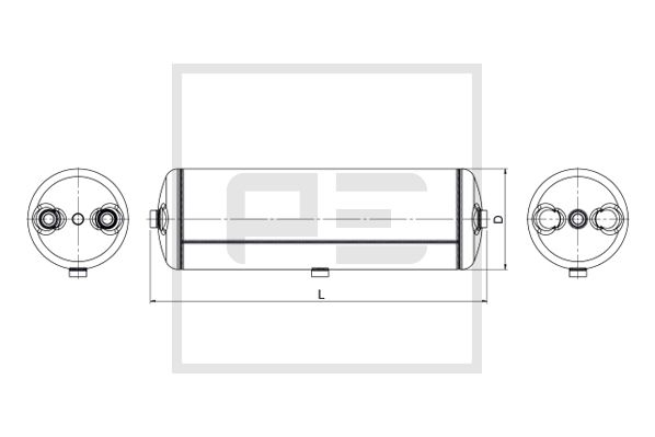 Luchtreservoir, pneumatisch systeem Pe Automotive 076.450-80A