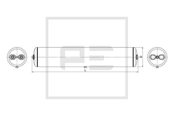 Luchtreservoir, pneumatisch systeem Pe Automotive 076.457-81A