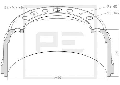 Remtrommel Pe Automotive 106.064-00A