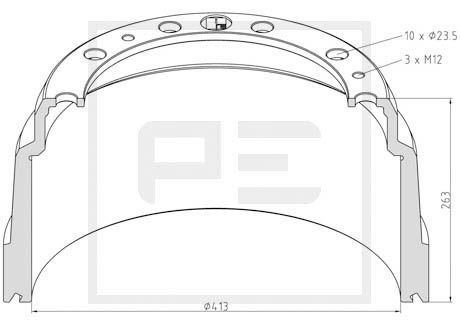 Remtrommel Pe Automotive 126.005-00A