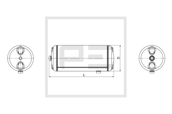 Luchtreservoir, pneumatisch systeem Pe Automotive 126.240-80A