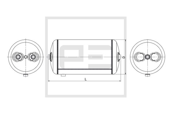 Luchtreservoir, pneumatisch systeem Pe Automotive 146.500-80A