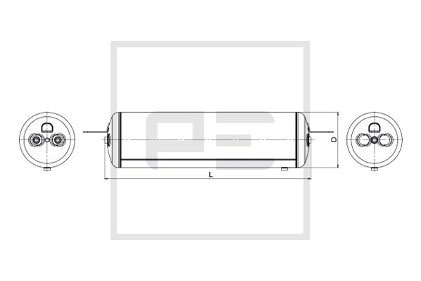 Luchtreservoir, pneumatisch systeem Pe Automotive 296.100-80A