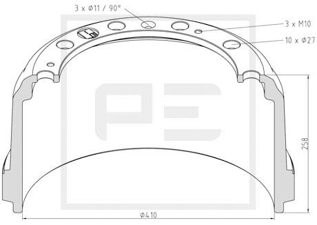 Remtrommel Pe Automotive 366.000-00A