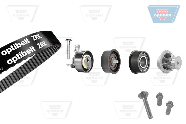 Distributieriem kit inclusief waterpomp Optibelt KT 1024W2