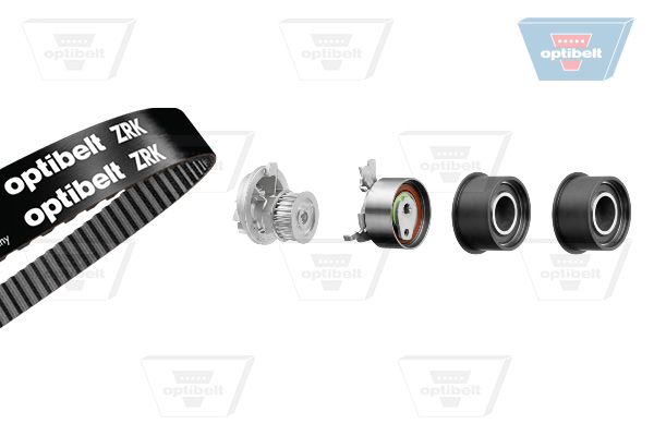 Distributieriem kit inclusief waterpomp Optibelt KT 1030W1