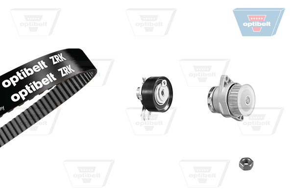 Distributieriem kit inclusief waterpomp Optibelt KT 1032W2