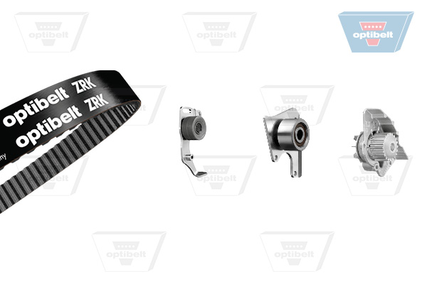 Distributieriem kit inclusief waterpomp Optibelt KT 1040W1