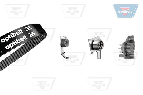 Distributieriem kit inclusief waterpomp Optibelt KT 1040W3