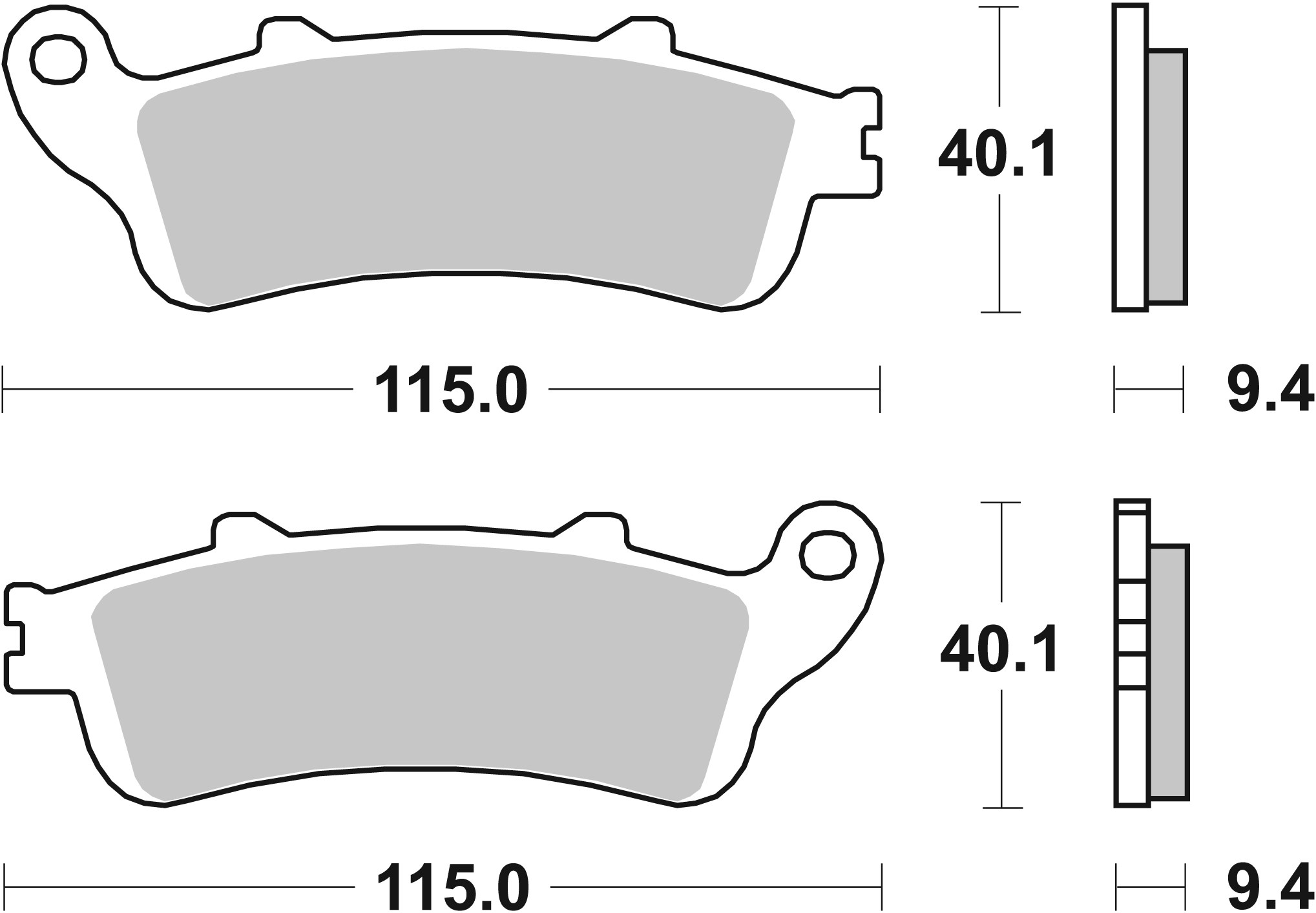 Remblokkenset, schijfrem Brembo 07034XS