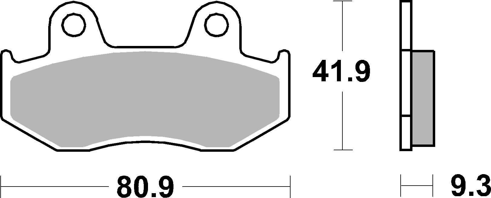 Remblokkenset, schijfrem Brembo 07038XS