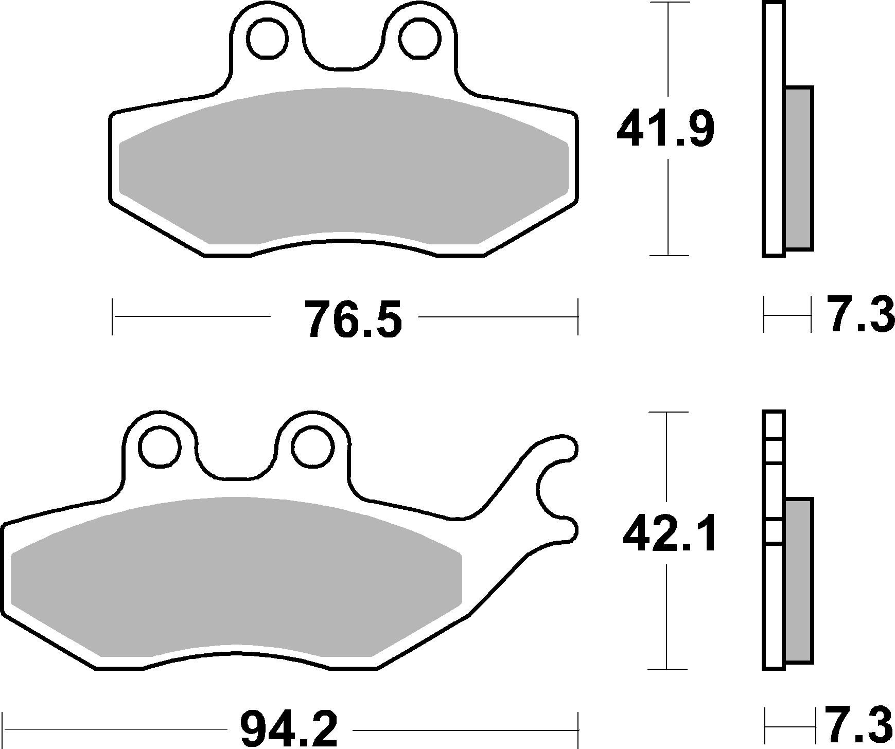 Remblokkenset, schijfrem Brembo 07054