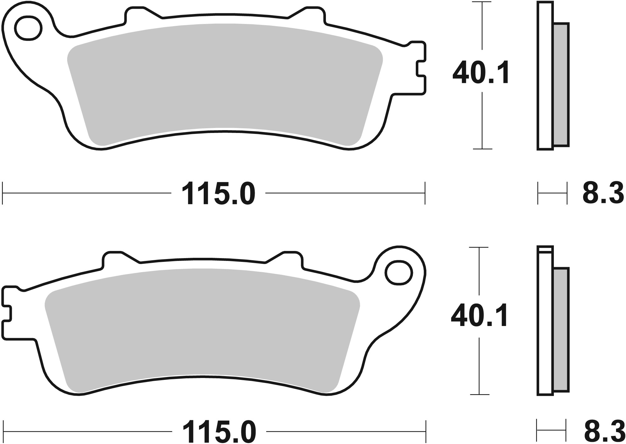 Remblokkenset, schijfrem Brembo 07072XS