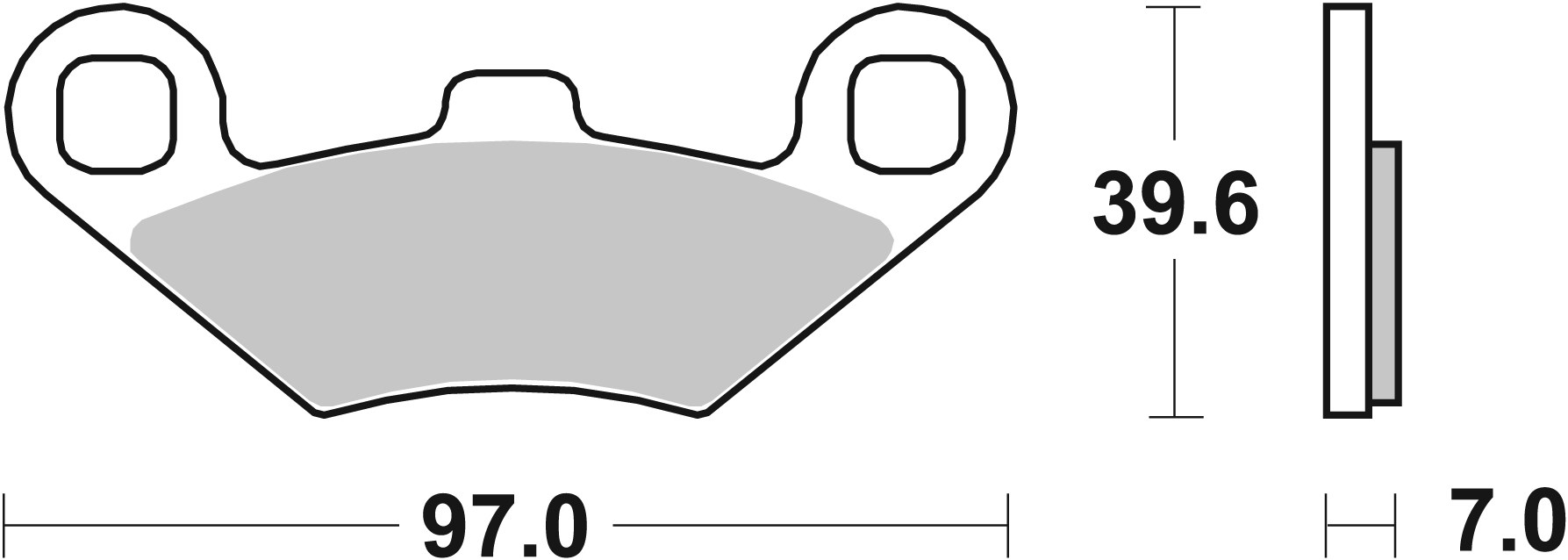 Remblokkenset, schijfrem Brembo 07104XS