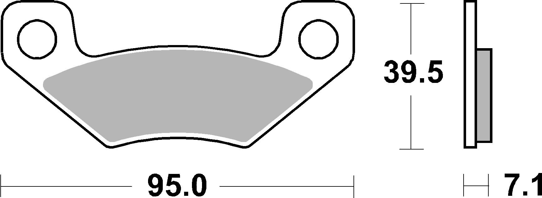 Remblokkenset, schijfrem Brembo 07GR25SD