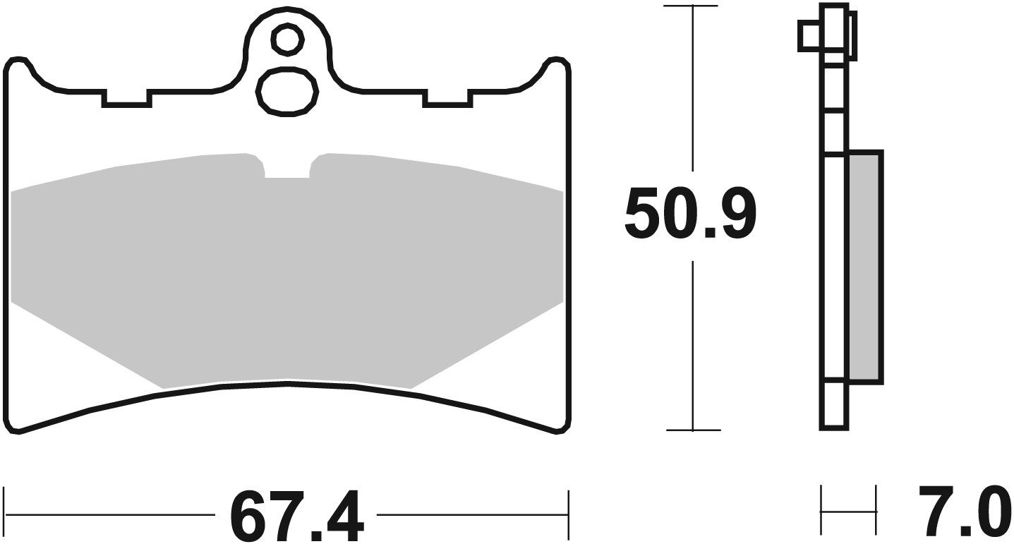 Remblokkenset, schijfrem Brembo 07GR5605