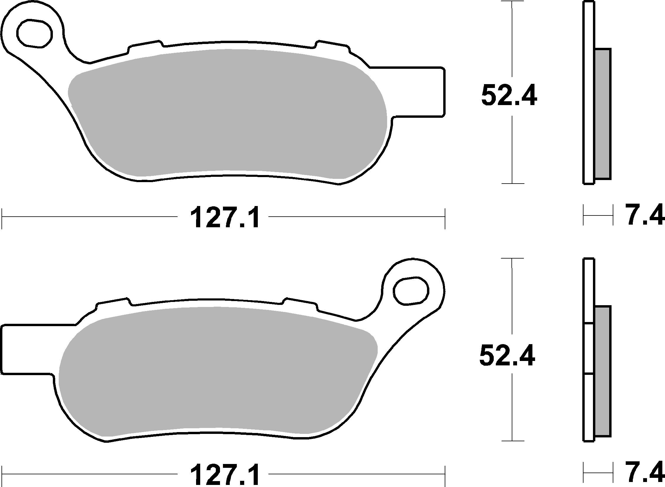 Remblokkenset, schijfrem Brembo 07HD07SP