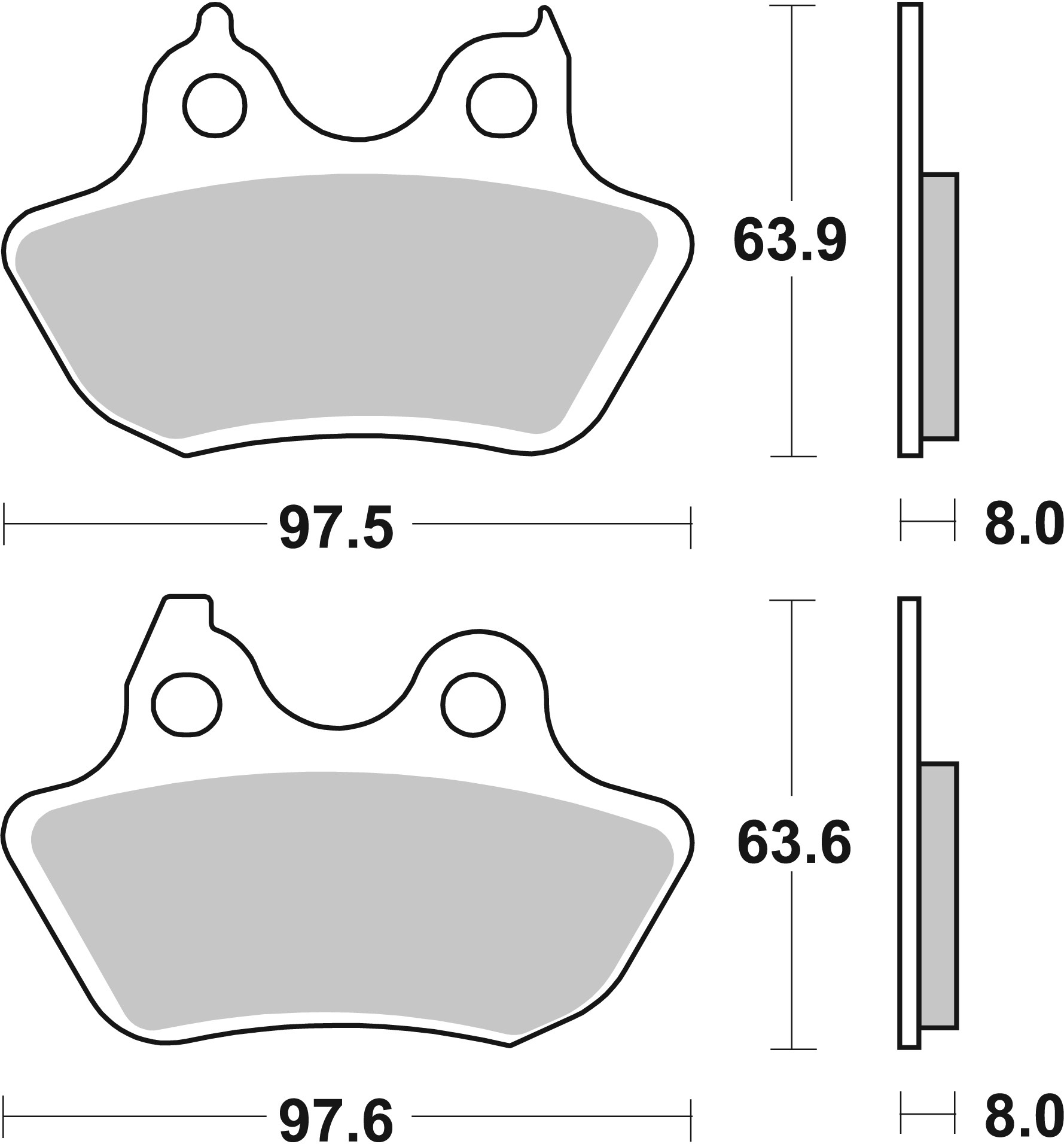 Remblokkenset, schijfrem Brembo 07HD18SP