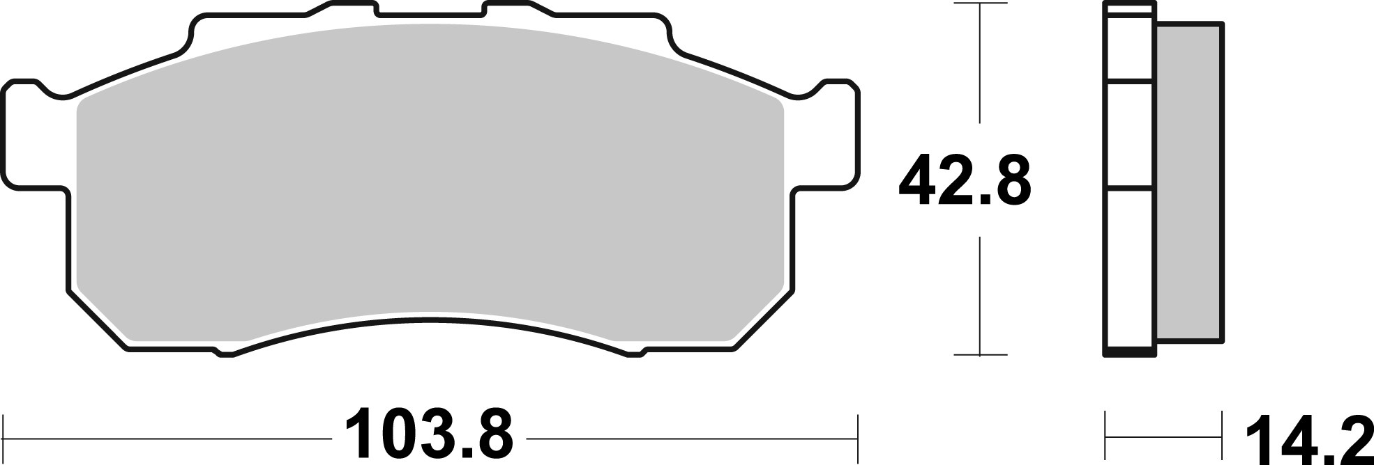 Remblokkenset, schijfrem Brembo 07HO67SD