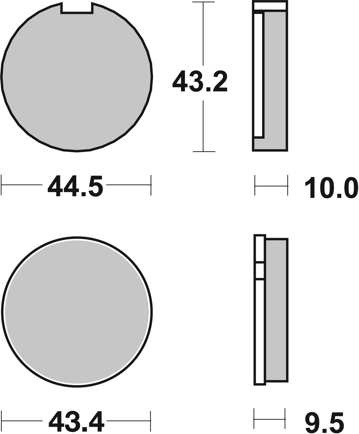 Remblokkenset, schijfrem Brembo 07KS0321