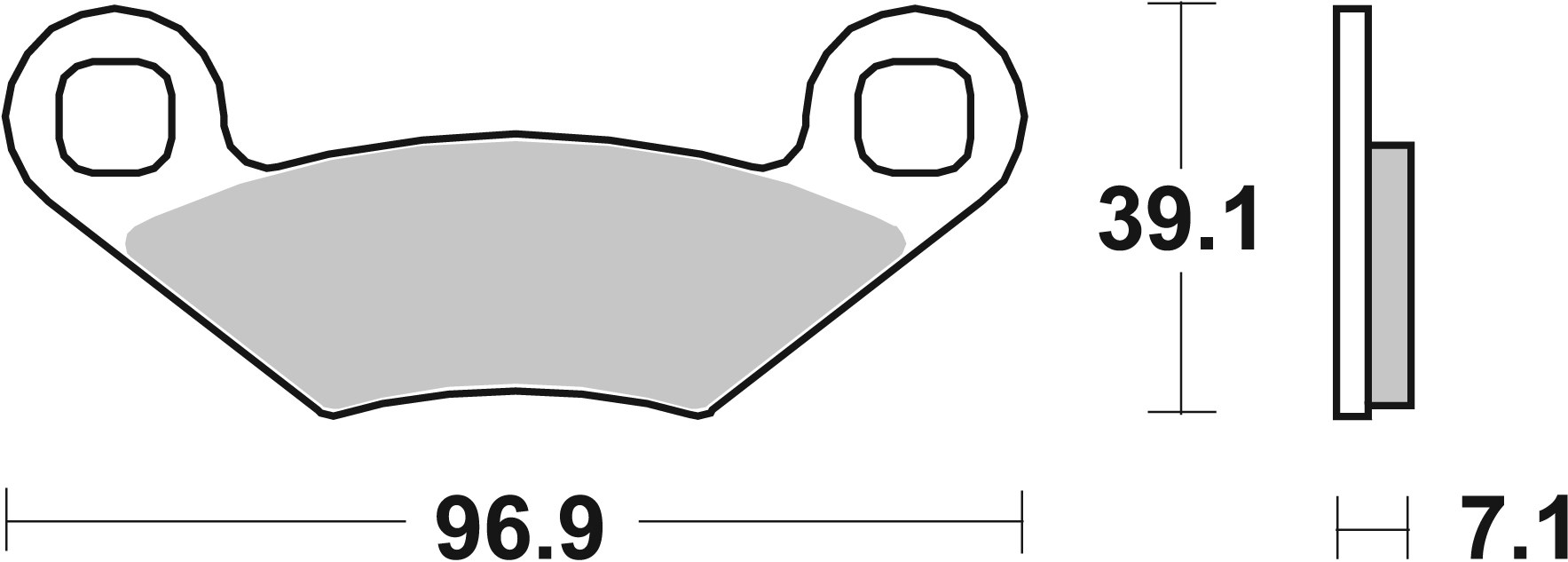 Remblokkenset, schijfrem Brembo 07PO0106