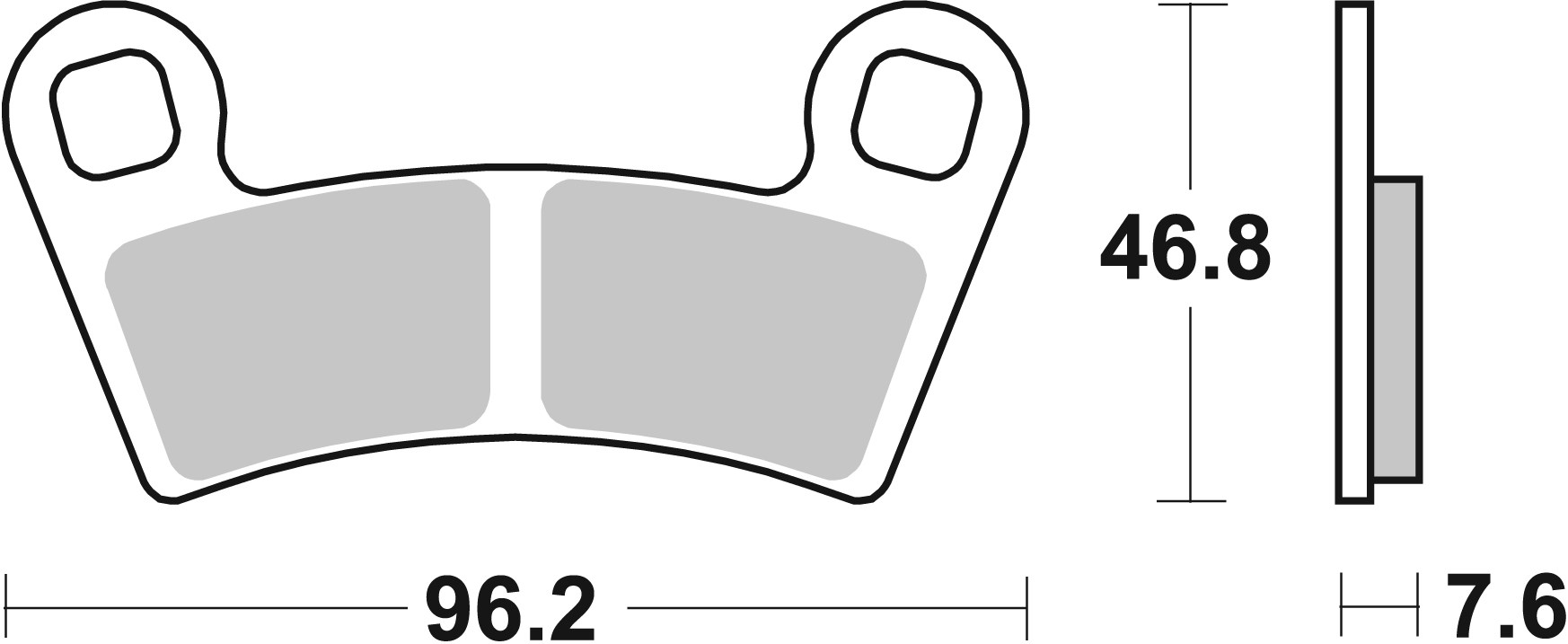 Remblokkenset, schijfrem Brembo 07PO09SD