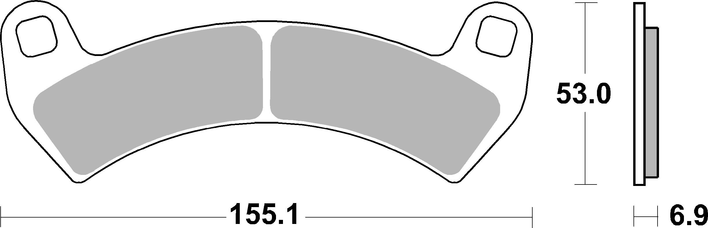 Remblokkenset, schijfrem Brembo 07PO14SX
