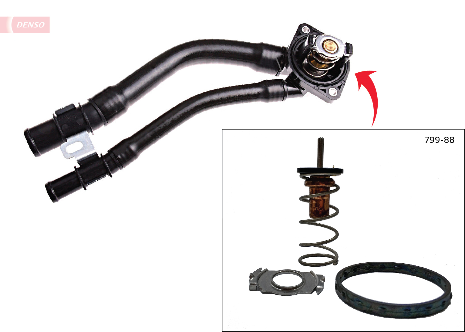 Thermostaat, koelvloeistof Denso DTM88799