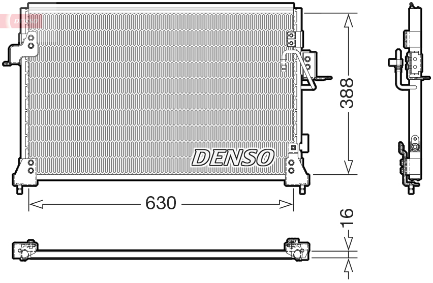 Condensor, airconditioning Denso DCN14005