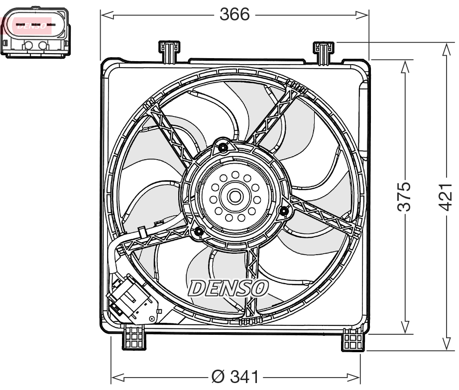 Koelventilatorwiel Denso DER32017