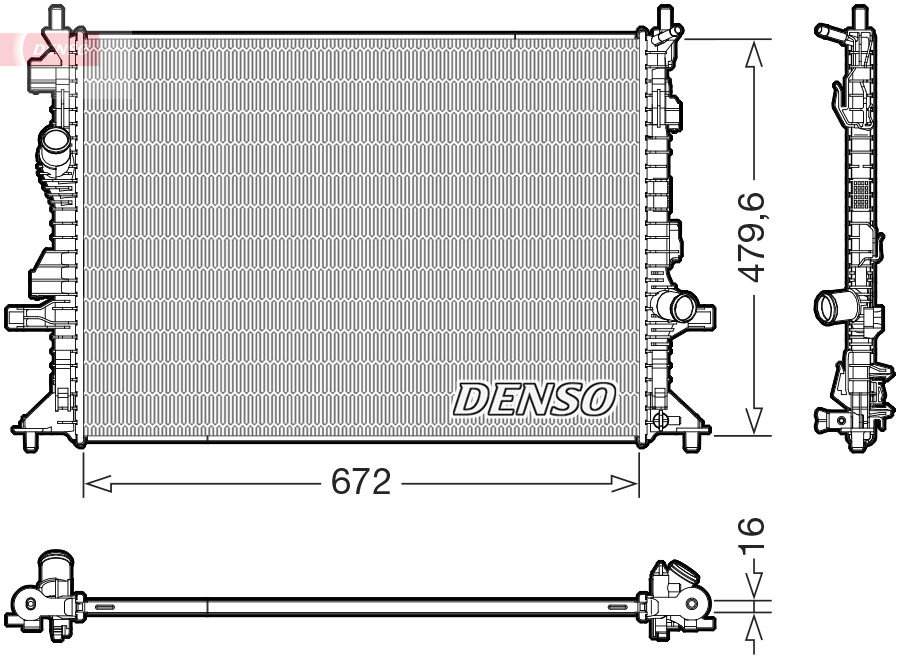 Radiateur Denso DRM10126