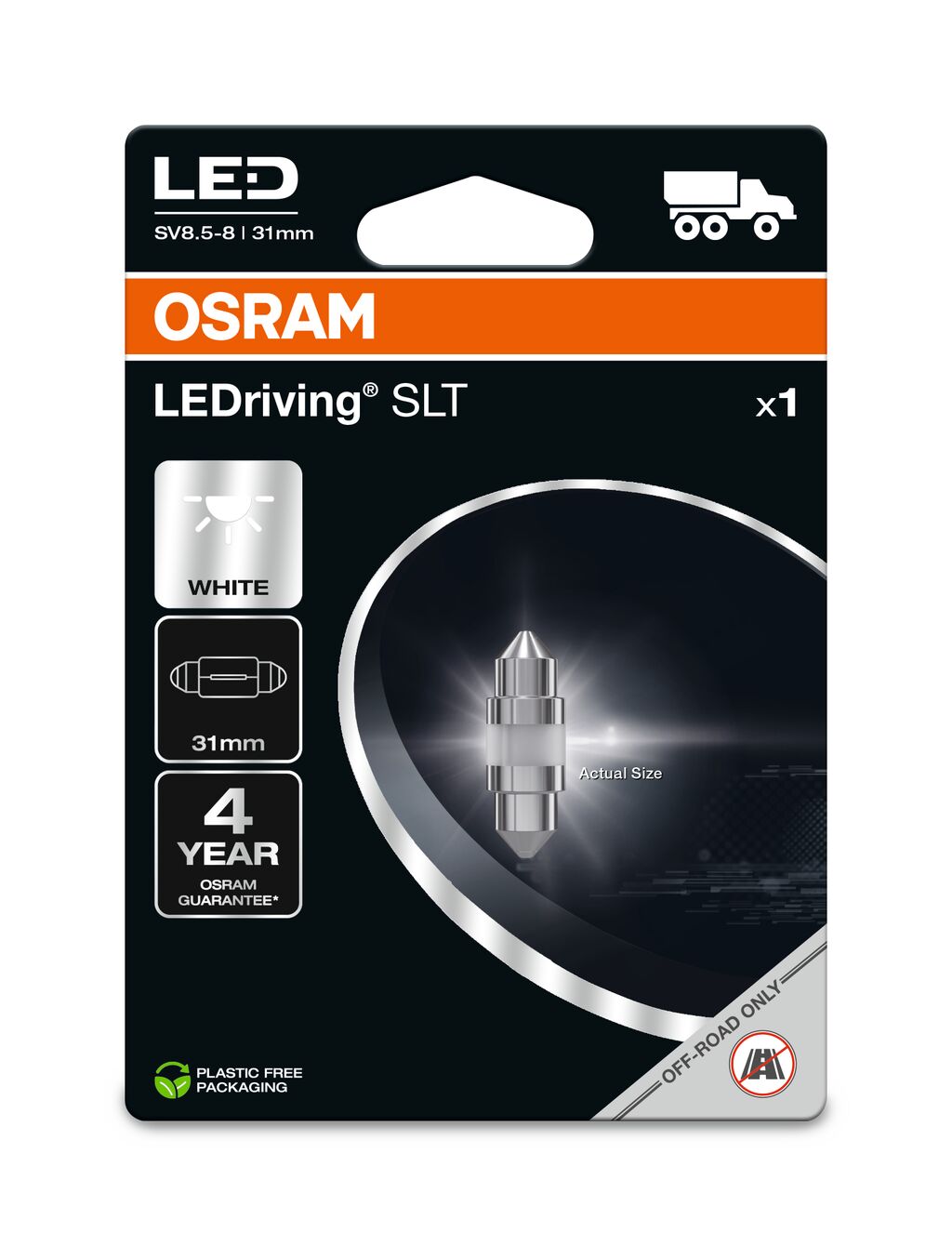 Gloeilamp, kentekenplaatverlichting Osram 6430DWP-1BL