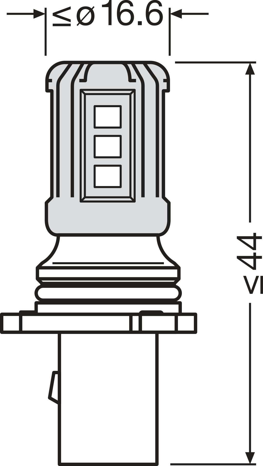 Gloeilamp Osram 828DWP-1BL