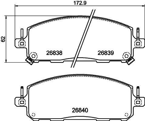 Remblokkenset, schijfrem Mintex MDB4362