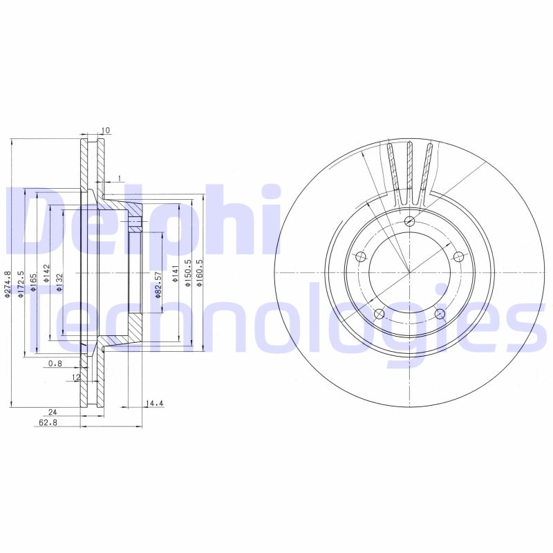 Remschijven Delphi Diesel BG2246