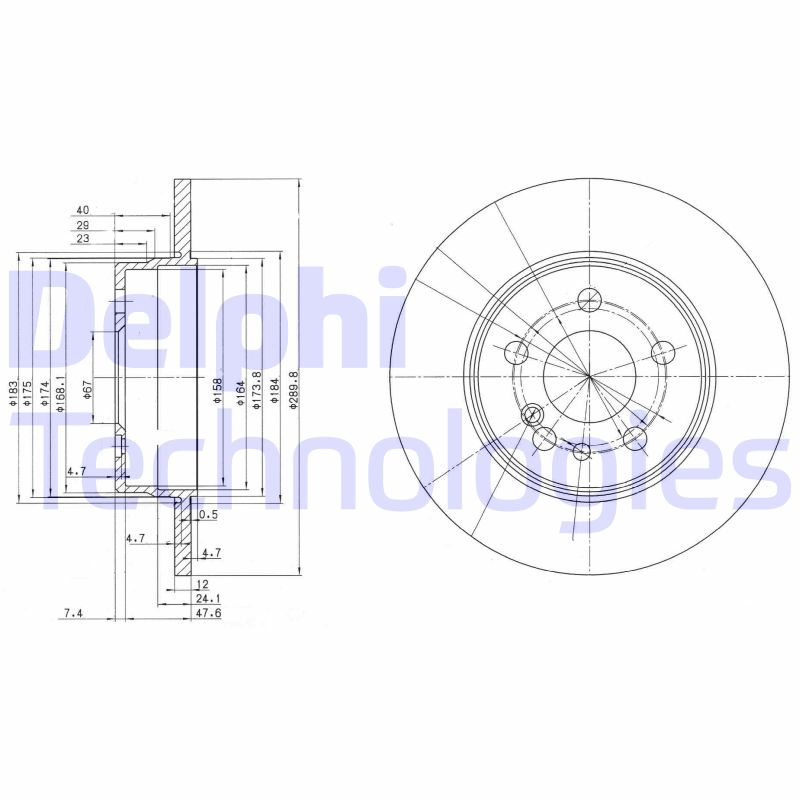 Remschijven Delphi Diesel BG2738