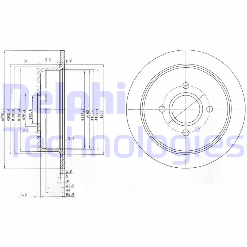Remschijven Delphi Diesel BG2781