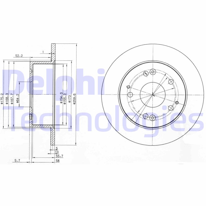 Remschijven Delphi Diesel BG3745
