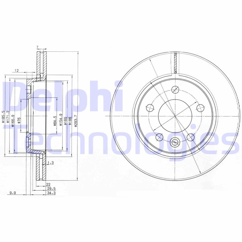 Remschijven Delphi Diesel BG3893C
