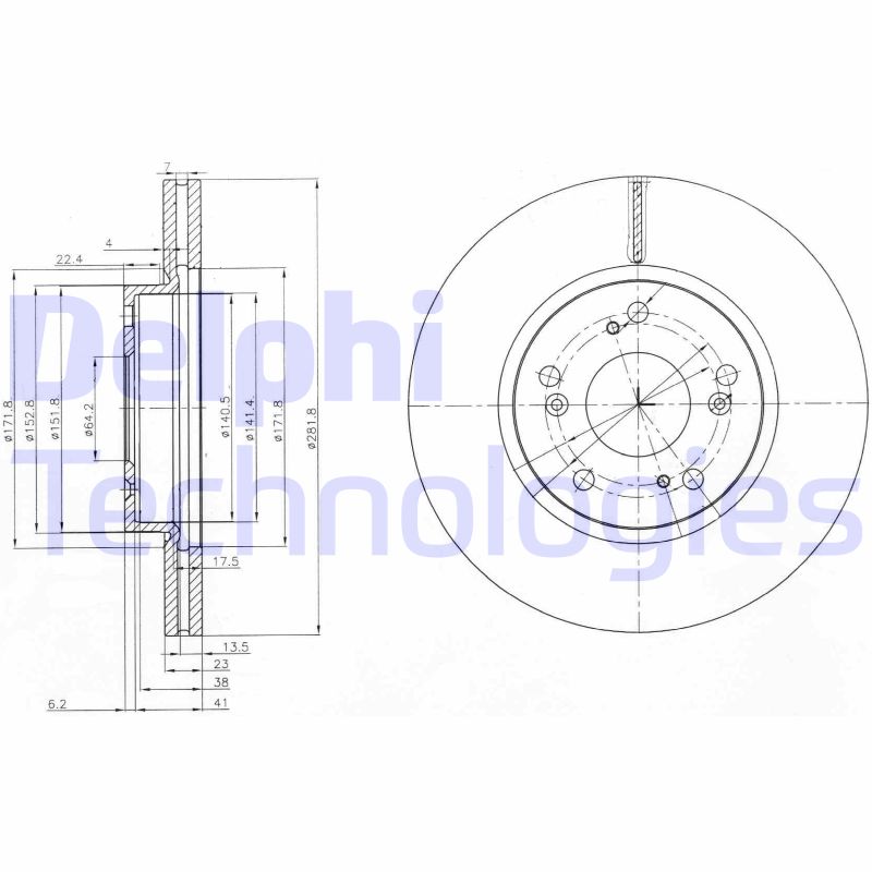 Remschijven Delphi Diesel BG3980