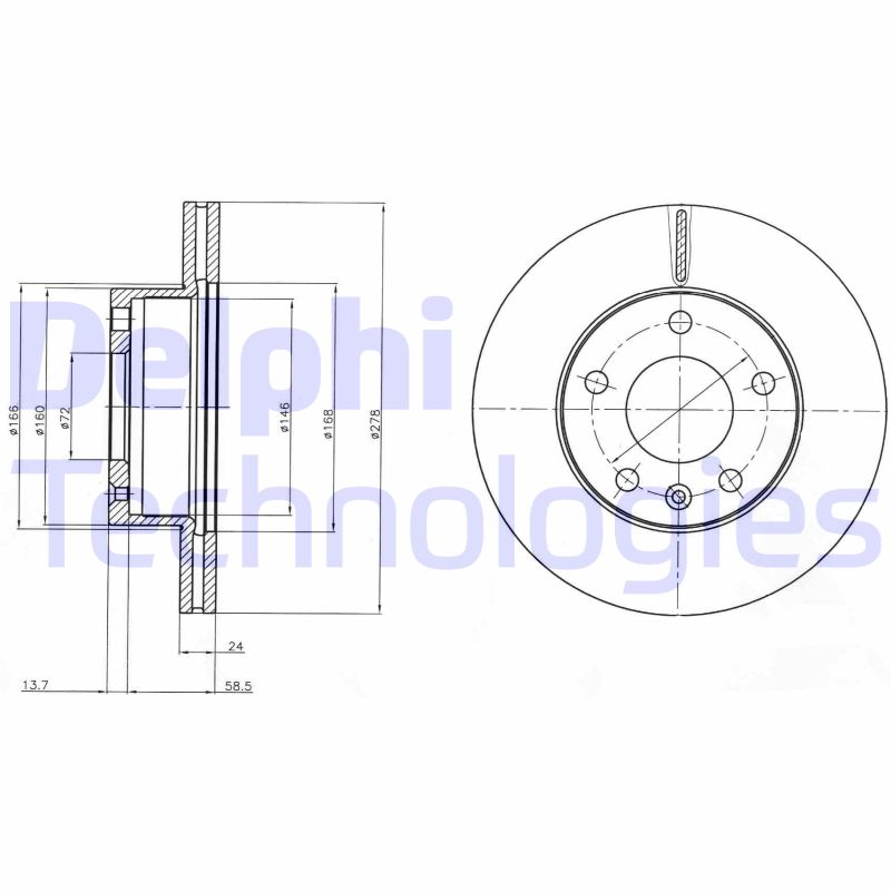 Remschijven Delphi Diesel BG4022