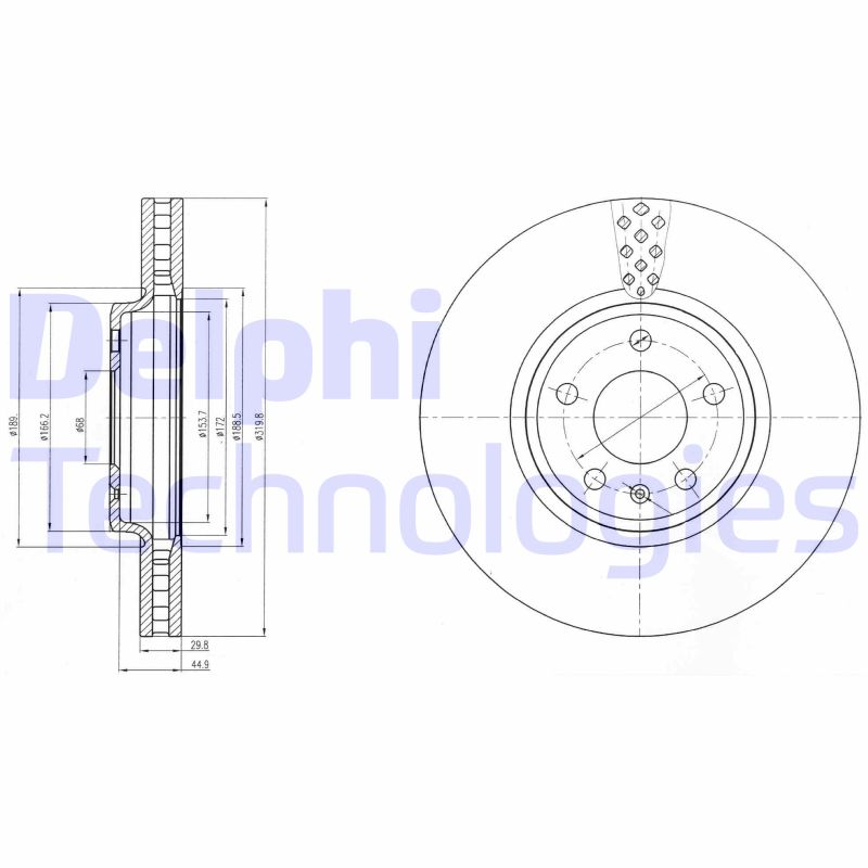 Remschijven Delphi Diesel BG4080