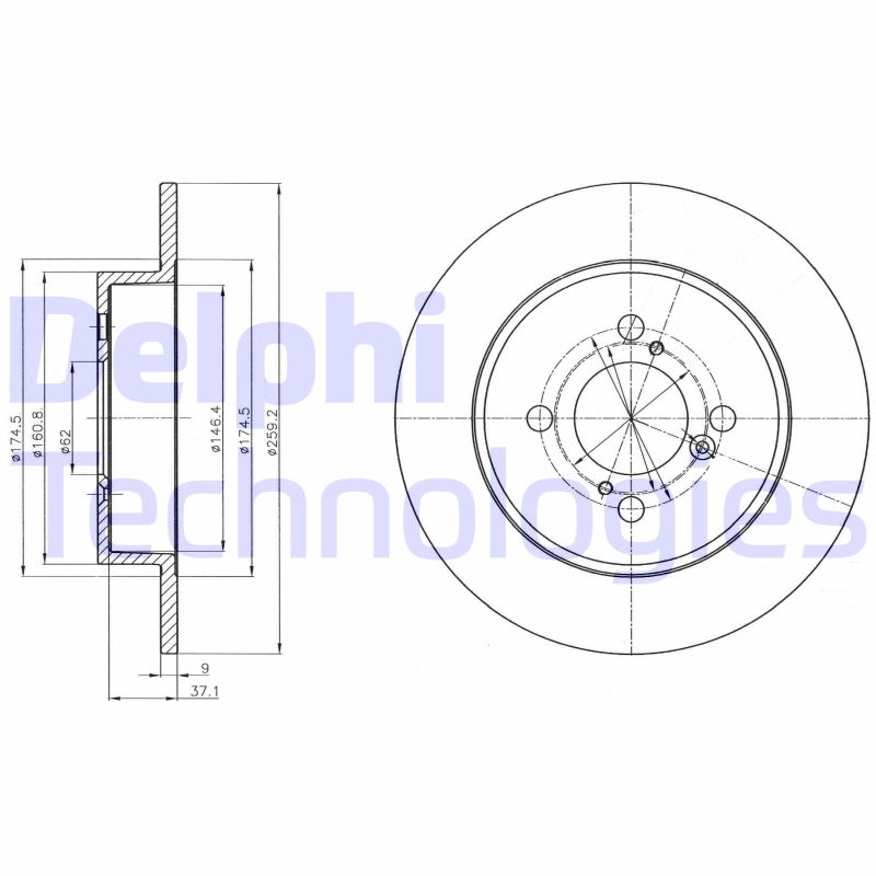Remschijven Delphi Diesel BG4345