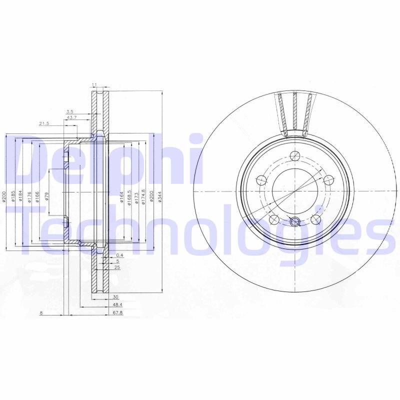 Remschijven Delphi Diesel BG9008C