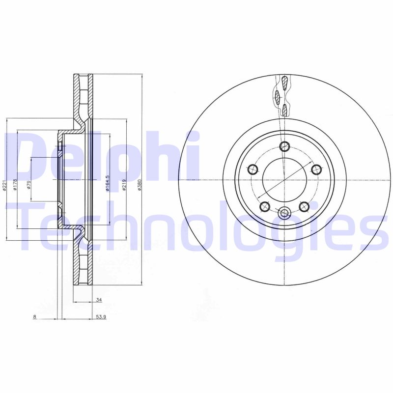 Remschijven Delphi Diesel BG9079C