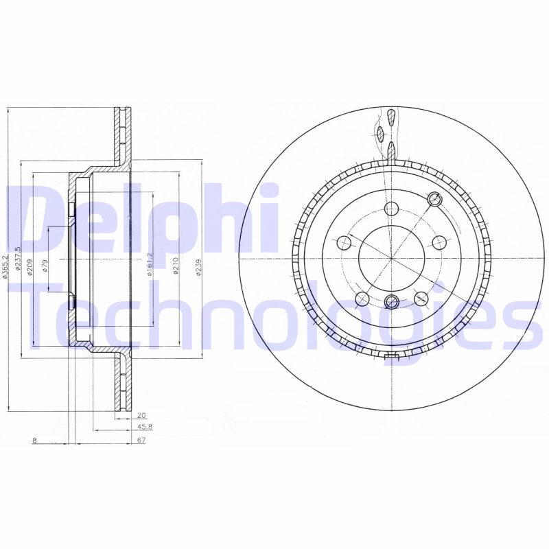 Remschijven Delphi Diesel BG9080C