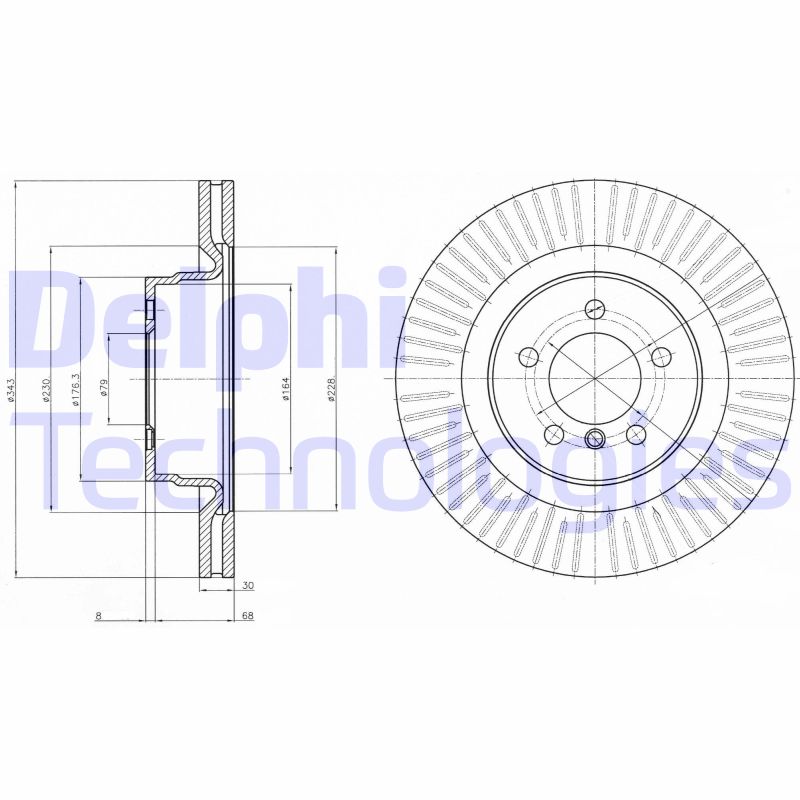 Remschijven Delphi Diesel BG9081C