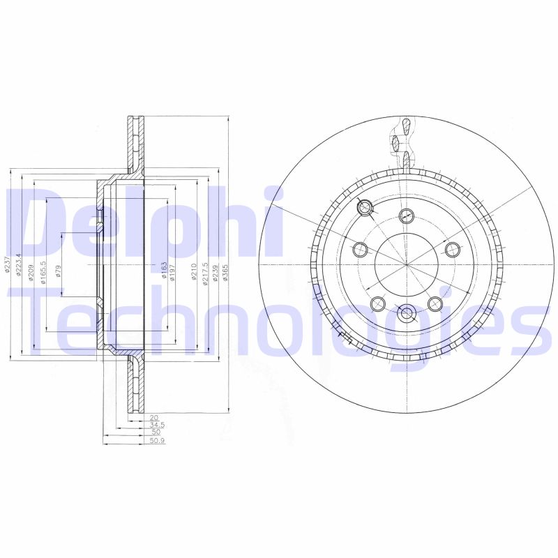 Remschijven Delphi Diesel BG9082C